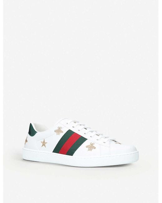 Gucci Ace Embroidered Sneakers in White for Men Lyst Canada