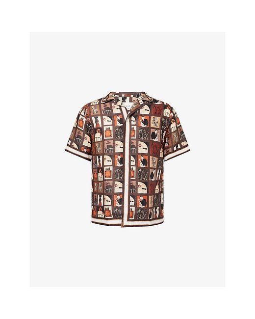 CHE Multicolor Wilson Printed Linen Shirt for men