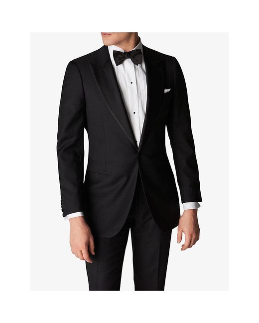 Eton of Sweden White Plissé Slim-fit Cotton Dress Shirt for men