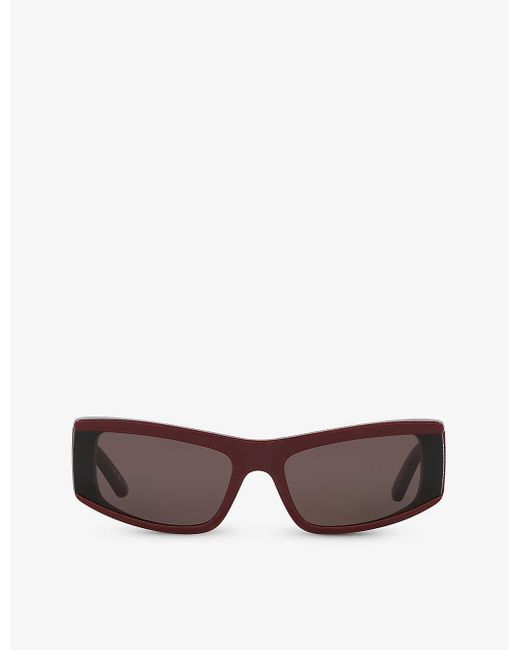 Balenciaga Red 6e000315 Bb0301s Cat-eye Frame Acetate Sunglasses