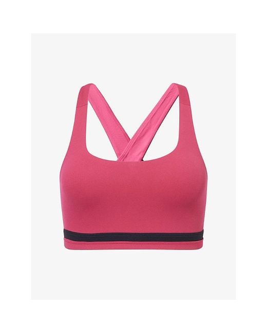 Splits59 Pink Miles Rigor Stretch-Jersey Sports Bra