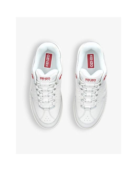 KENZO White Pxt Leather Low-top Trainers for men