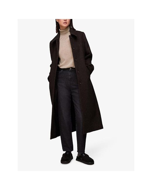 Whistles Natural Sparkle Roll-Neck Wool-Blend Jumper