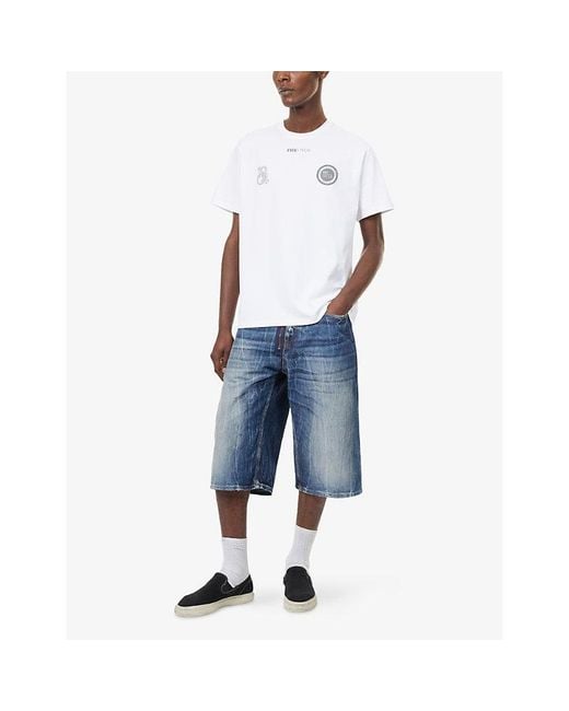 FIFA 1904 White Logo-Print Crew-Neck Cotton-Jersey T-Shirt for men