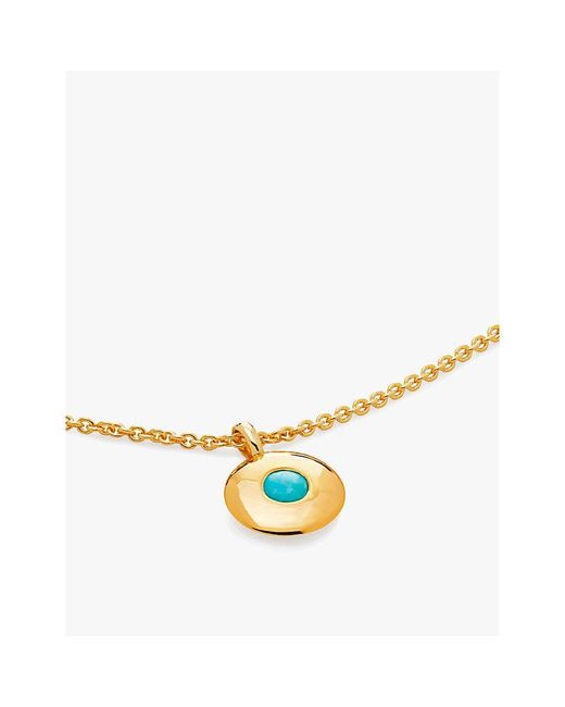 Monica Vinader Natural December Birthstone 18Ct-Plated Vermeil Sterling- And Pendant Necklace