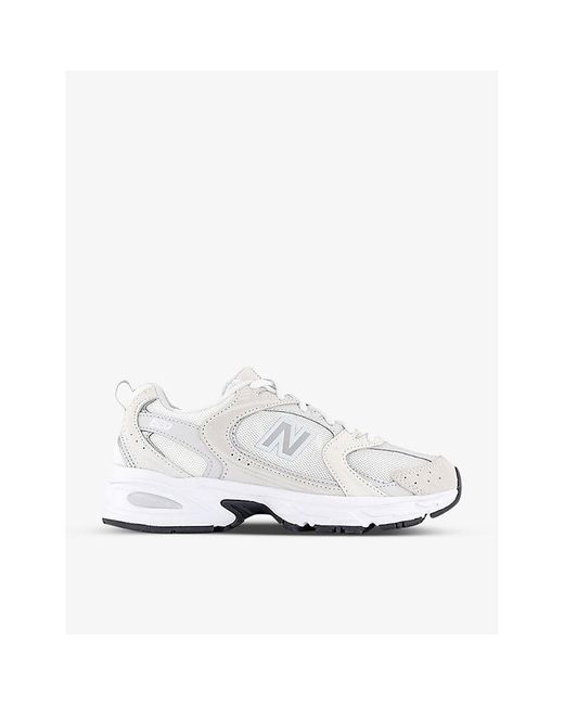 New Balance White Mr530 Logo-Embossed Leather And Mesh Low-Top Trainers for men