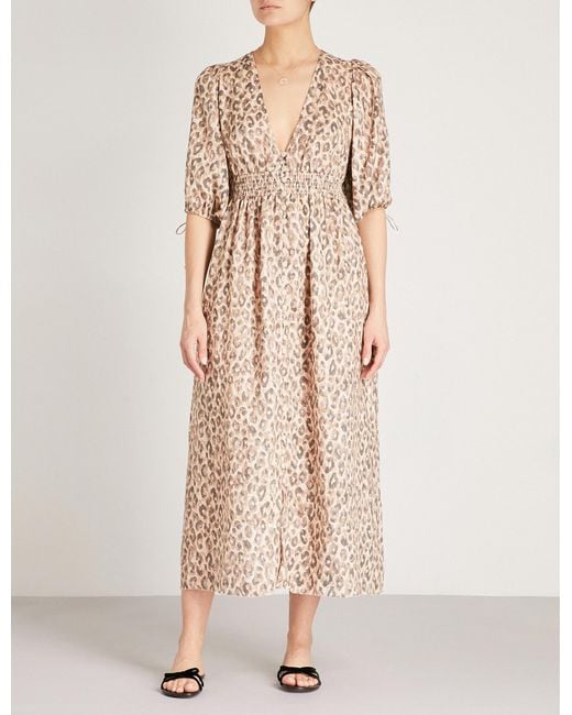 Zimmermann Melody Leopard-print Linen Dress | Lyst Australia