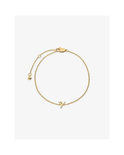 Monica Vinader Metallic Initial Y 18Ct Vermeil Bracelet