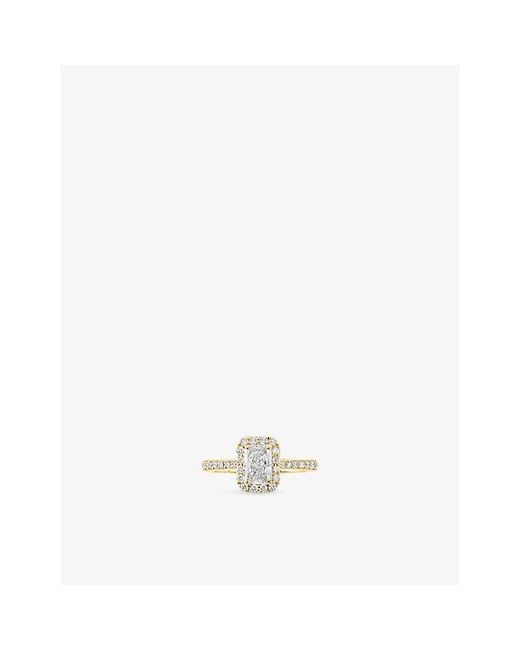 The Diamond Lab White Timeless Radiant-Cut Halo18Ct- And 1.65Ct Lab-Grown Diamond Ring