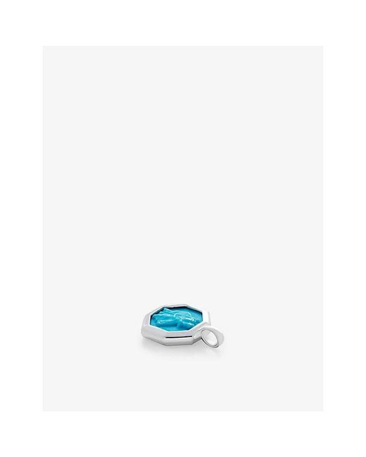 Monica Vinader Blue St Christopher Sterling- And Charm Pendant
