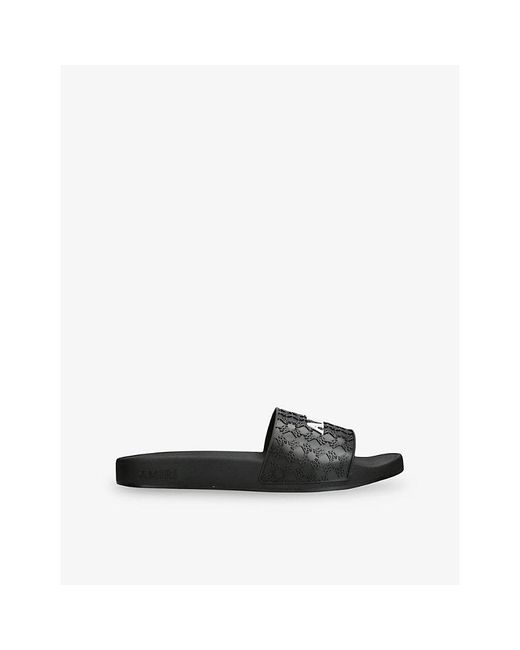 Amiri Black Logo Rubber Slides for men