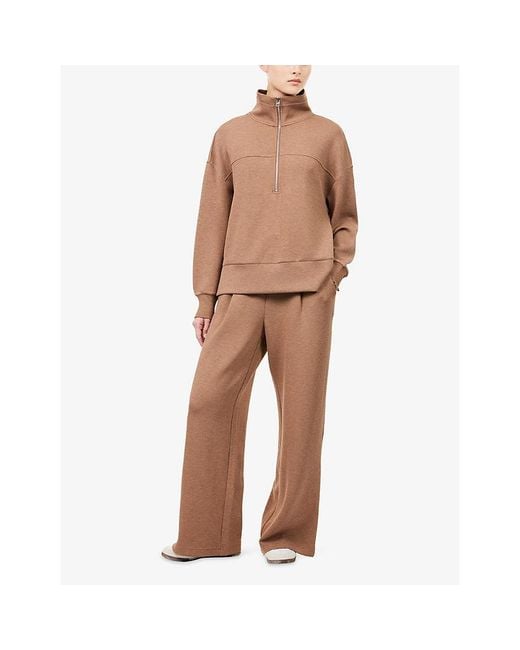 Varley Natural Kayleigh Half-Zip Stretch-Jersey Sweatshirt