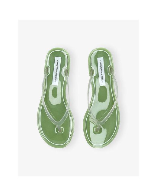 Christopher Esber Green Jo Pvc Flip Flops