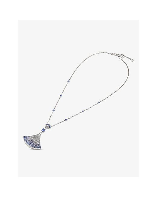 BVLGARI Blue Diva'S Dream 18Ct-, 4.34Ct Brilliant-Cut Sapphire, 0.85Ct Pavé Diamond And 0.16Ct Round Earrings