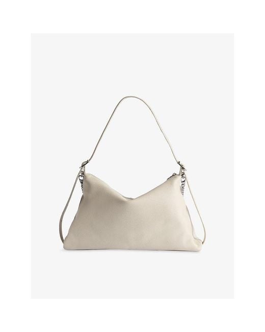 Zadig & Voltaire White Jim Leather Shoulder Bag