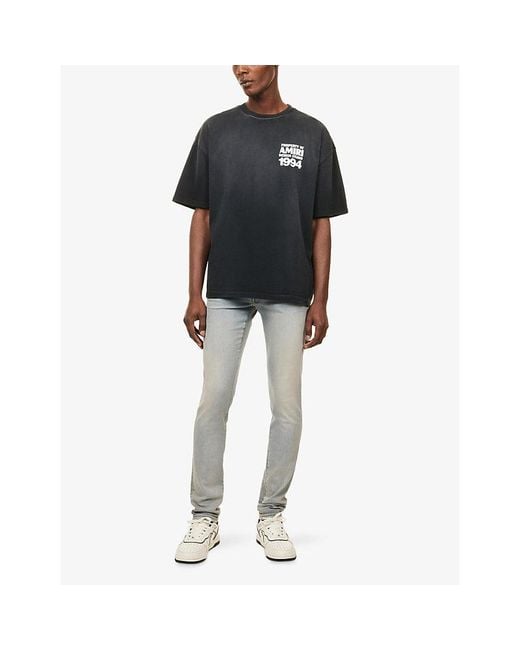 Amiri Blue Stack Slim-Fit Stretch-Denim Jeans for men