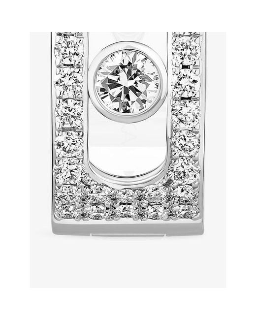 Messika White Move Noa 18Ct And 0.30Ct Diamond Hoop Earrings
