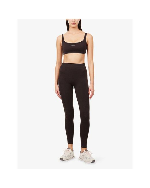 WE Are Tala Brown Bandeau Crossover Sports Bra