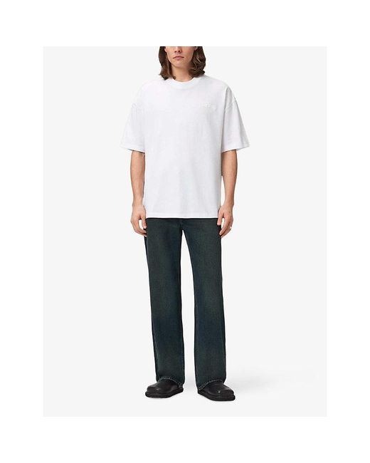 AllSaints White Odyssey Oversized Short-Sleeve Cotton-Jersey T-Shirt for men