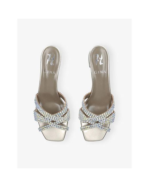 Gina Metallic Cornelia Leather Mules