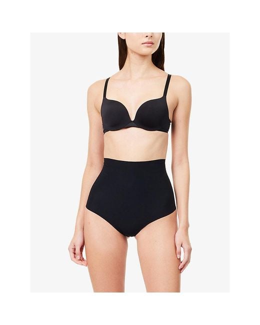 Commando Black Classic Control Microfibre Thong