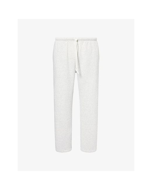 Skims White Lounge Straight-Leg Cotton-Fleece Jogging Bottoms for men