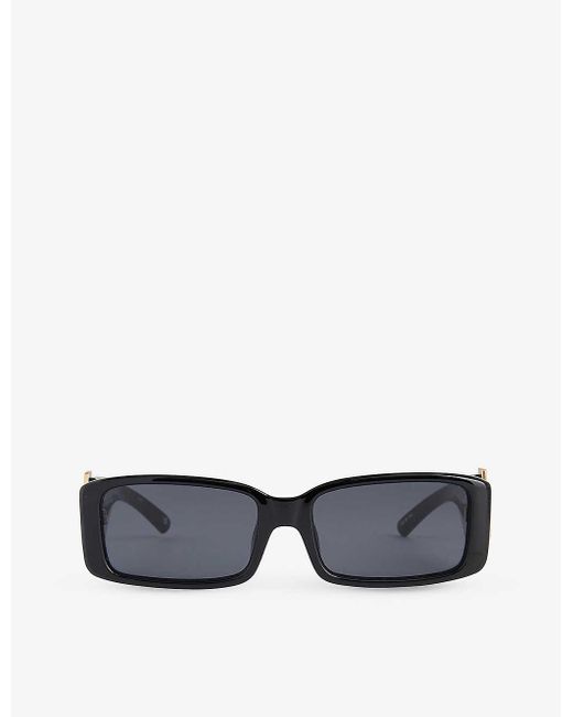 Le Specs White Cruel Intentions Rectangle-frame Polyethylene Sunglasses