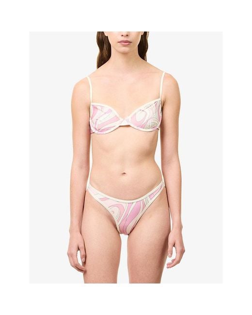 Cheap Monday Pink Capri Underwired Bikini Top