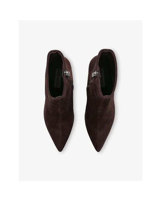 Steve Madden Brown Lulah Suede Heeled Ankle Boots