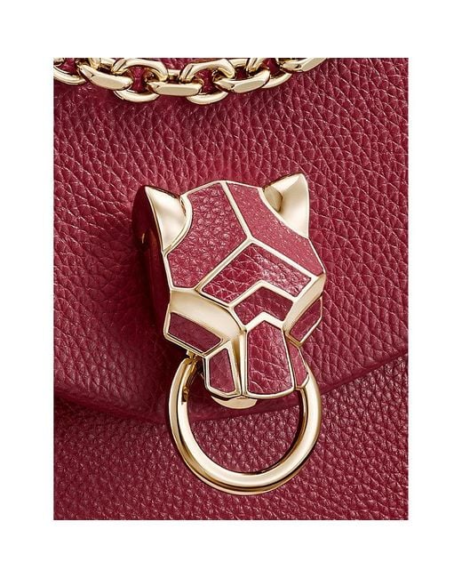Cartier Red Panthere De Bag Chain Bag