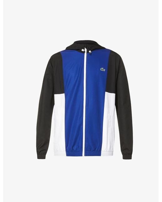 Lacoste Synthetic Colour-block Shell Jacket in Blue for Men | Lyst UK