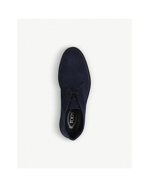 Tod's Blue Urban Suede Boots for men
