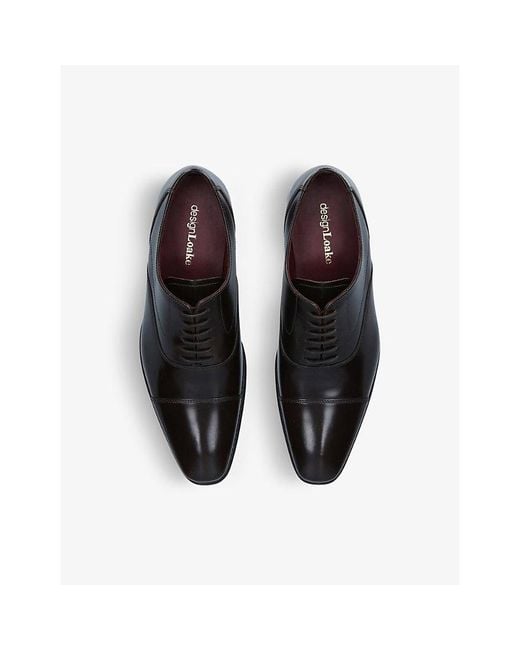 Loake Black Sharp Leather Oxford Shoes for men