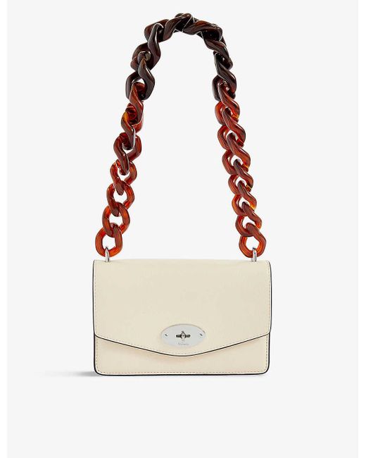Mulberry Darley Small Grainedleather Shoulder Bag in White Lyst
