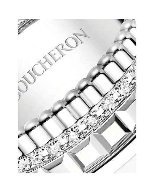 Boucheron White Quatre Radiant Edition- And 0.24Ct Diamond Ring