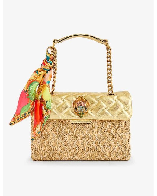 Kurt Geiger Kensington Raffia Crossbody Bag in Metallic Lyst Canada