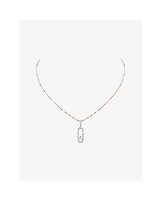 Messika Metallic Move Uno Large Pave 18Ct And 0.35Ct Diamond Necklace