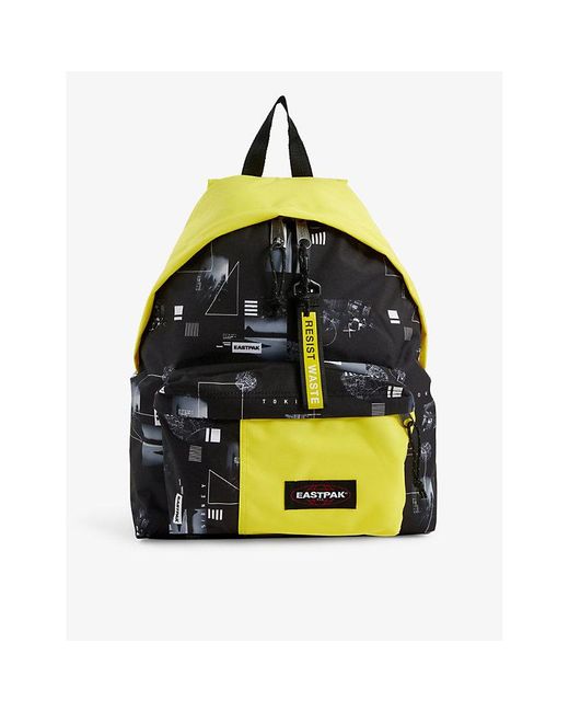 Eastpak Padded Pak'r Graphic-print Woven Backpack in Yellow | Lyst