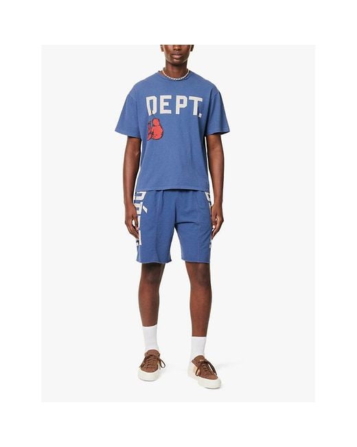 GALLERY DEPT. Blue Arena Logo-Print Cotton-Jersey T-Shirt for men