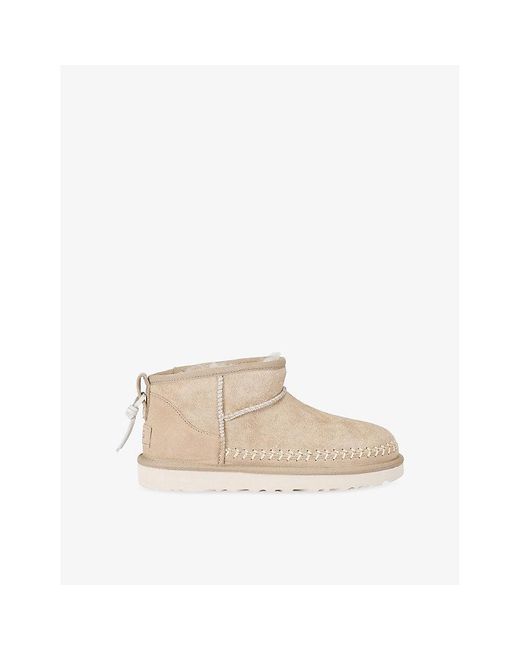 Ugg Natural Classic Ultra Mini Biarritz Suede Boots