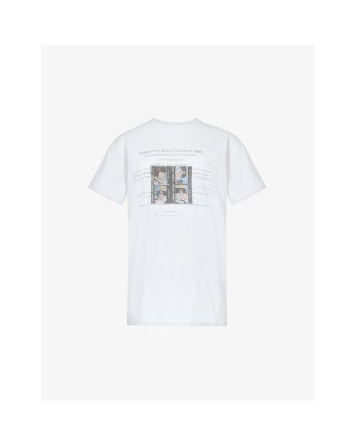 Bella Freud White Lady Behave Graphic-print Cotton-jersey T-shirt