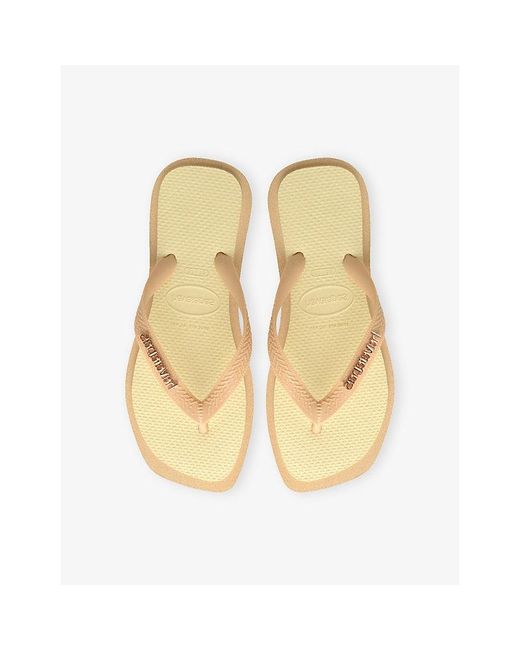 Havaianas Natural Slim Square Rubber Flip-Flops