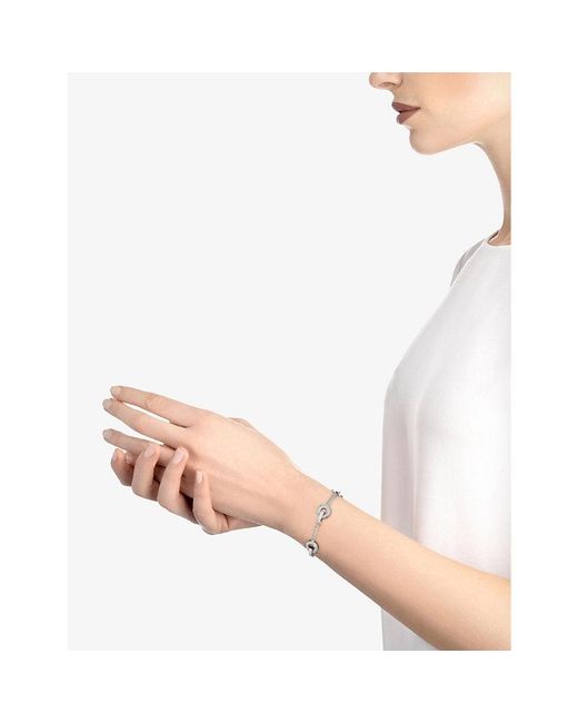 BVLGARI White 18Ct- And 0.53Ct Brilliant-Cut Diamond Bracelet