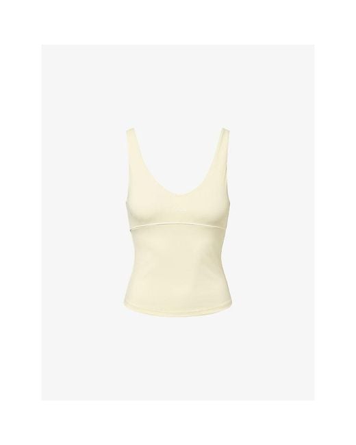 WE Are Tala White Skinluxe Contrast Piping Stretch-Woven Vest