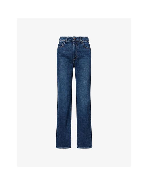 PAIGE Blue Stevie Straight-Leg Denim Jeans