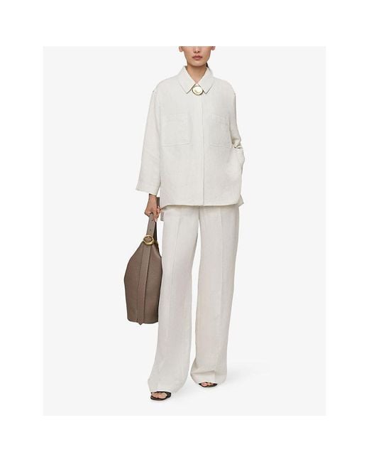 Joseph White Simi Relaxed-Fit Woven Shirt