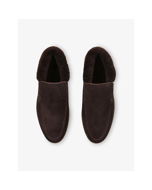 Aurélien Brown City Lined Suede Loafers