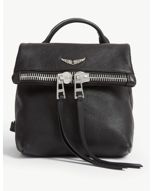 Zadig & Voltaire Black Romy Mini Leather Backpack
