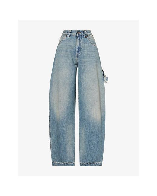 DARKPARK Blue Audrey Barrel-Leg Carpenter Denim Jeans