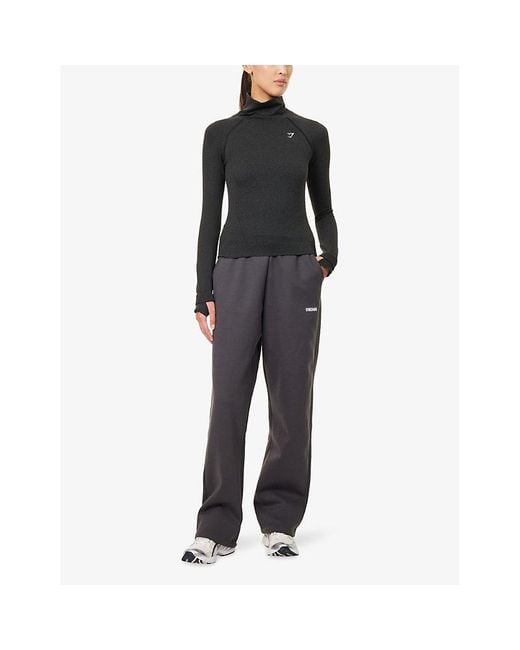 GYMSHARK Black Vital Warm Long-Sleeve Training Top